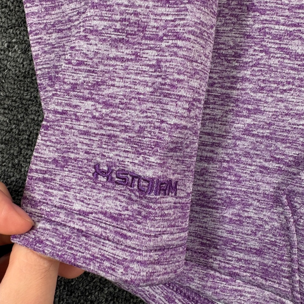 Under Armour Hoodie Women Medium Purple ColdGear Storm Loose Fit Pullover 388 - Picture 2 of 8